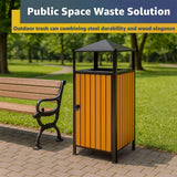 49-Gallon Heavy-Duty Commercial Outdoor Trash Can With Covered Top (SAK72136)