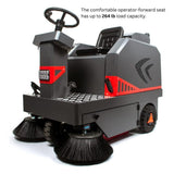 49-Inch Heavy-Duty 1400W Electric Industrial Ride-On Floor Sweeper With Dustbin & Water Tank (SAK18436)