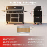 49-Inch Professional 99K BTU Outdoor Stainless Steel BBQ Grill (SAK91342)