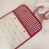 Embroidered Rabbit Pattern Portable Tablet Storage Bag