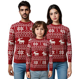 Women's Christmas Round Neck Loose Long Sleeves Sweater