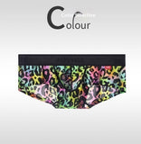 Men's Non-low-rise Ultra-thin Leopard Print Boxer Briefs