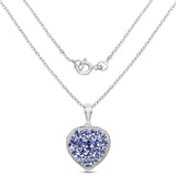 9.79 Carat Genuine Amazonite & Tanzanite .925 Sterling Silver Pendant