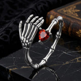 925 Sterling Silver Pavé Setting CZ Oxidized Ring