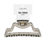 Eklips Curved Claw Clip for Secure Hold Smoked Grey