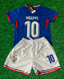 Kylian Mbappe Kids France Soccer Jersey Set Football Youth & Toddler Sizes