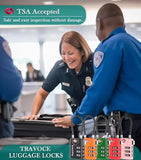 Search Alert TSA Approved Travel Combination Luggage Cable Locks for Suitcase, Gym Locker,Toolbox,Backpack 1,2,4,6 &10 pk Pink 2 Pack