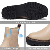 Women's Chelsea Ankle Boots – Leather Platform Lug Sole