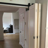 J Top Mount Heavy Duty Bifold Barn Door Hardware Kit | 4 Door One Way