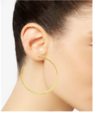 And Now This Silver Plated Flattened C-Hoop Earrings