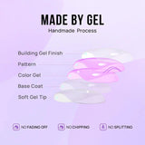 Metallic Petal Square Nails - Press on Nails | Long Lasting & Reusable