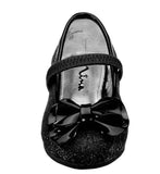 NINA Girl's kaytelyn-t Ballet Flat, Black, 12 M US Little Kid