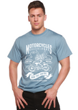 Motorcycles Men's Bamboo Viscose/Organic Cotton Short Sleeve Graphic T-Shirt