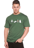 Halloween Cats Men's Bamboo Viscose/Organic Cotton Short Sleeve Graphic T-Shirt