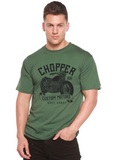Chopper Custom Motors Men's Bamboo Viscose/Organic Cotton Short Sleeve Graphic T-Shirt