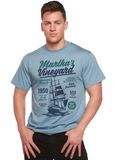 Martha's vineyard Men's Bamboo Viscose/Organic Cotton Short Sleeve Graphic T-Shirt