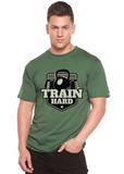 Train Hard Men's Bamboo Viscose/Organic Cotton Short Sleeve Graphic T-Shirt