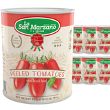 La San Marzano, Italian Whole Peeled Tomatoes in Puree with Basil 6 x can 28oz