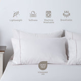 Kasentex Lightweight Sheet Set Twin/Full/Queen/King - Breathable Deep Pocket Bed Sheets with Pillowcases