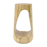 Hollow Design End Table with Wood Like Texture, and Natural Color