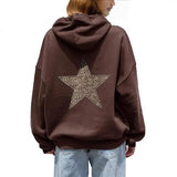 Womens Fashionable Casual Fleece Printed Hoodie