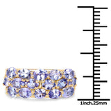 2.72 Carat Genuine Tanzanite .925 Sterling Silver Ring