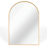 24x36 Inch Gold Metal Framed Arched Mirror