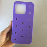 Suitable For 11 16Plus Hole DIY Shoe Buckle Pattern Silicone Phone Case