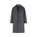 New Mens Mid-length Loose-fit Solid-color Padded Trench Coat