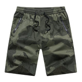 Mens Loose Multi-Pocket Cargo Shorts In Pure Cotton