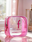 Flormar Happiness Is Your Color Pink Clear Makeup Bag