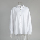 Casual Solid-color Minimalist Loose-fit Shirt