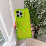 High-transparency Magnetic Phone Case With Colorful Airbags For Drop Protection