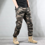 Mens Japanese-Style Retro Camo Ankle-Fit Pants