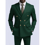 Mens Double-Breasted Fashionable Casual Blazer