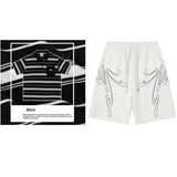 Loose-fitting Polo Shirt With A Lapel Collar Short-sleeved Striped T-shirt