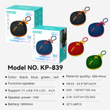 KP-839 Best Selling Portable Bluetooth Speaker Factory Direct Super Heavy Bass Outdoor Lanyard Long Battery Life High Volume