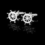 Simple Trendy Men's Rudder Cufflinks Tie Clip