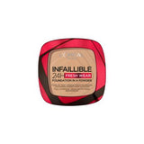 L'Oreal Paris Infaillible Golden Beige Powder Foundation: 24H Fresh Wear, Matte Finish & Oil Control, Long-Lasting Coverage