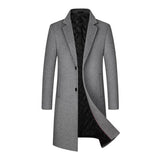 Men's Woolen Overcoat Mid-length Cotton-padded And Thickened