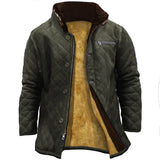 American-style Solid-color Work Jacket With Buttons For Middle-aged Men