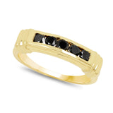 0.50 Carat Genuine Black Diamond .925 Sterling Silver Ring