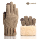 Autumn And Winter Touchscreen Gloves For Men With Fleece Lining