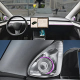 TESERY 4D Rotating LED Ambient Tweeter Speakers for Model Y Juniper / Model 3 Highland
