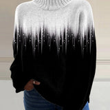 Womens Casual Printed Sweater Top