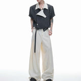 Embroidered Luxurious Short-sleeve T-shirt With A Slanted Placket