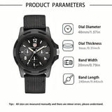 Men's Nylon Casual Sport Quartz Wrist Watch