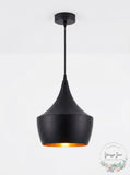 Zuo Copper Ceiling Lamp in Matte Black Finish