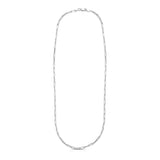 Sterling Silver Rhodium Plated Paperclip Chain (3.0 mm)
