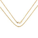 14K Yellow Gold 18inch 1.5mm Lite Rope Chain with Lobster Clasp